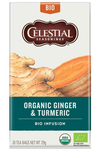 Celestial Organic Ginger & Turmeric Tea - 20 Bags - 91064