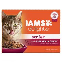 Iams Delights Senior with Chicken in Gravy 7+ Years 12x85g - 85g - 216246