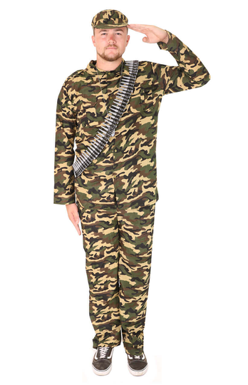 Adults Army Man Costume - Small