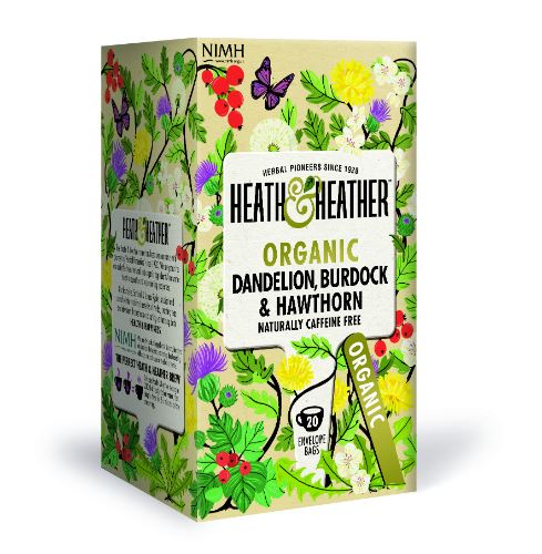 Heath & Heather Organic Dandelion Burdock & Hawthorn Tea - 20 Bags - 87734