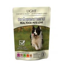 Natures Menu Light Chicken with Rabbit Dog Pouches - 300g - 574240