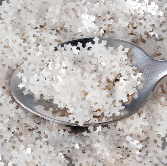 Luxury White Glitter Snowflake Sprinkles (Best Before 31 Aug 2022)