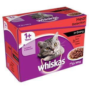 Whiskas 1+ Pouch Meat Selection CIG (12Pk) - 726518