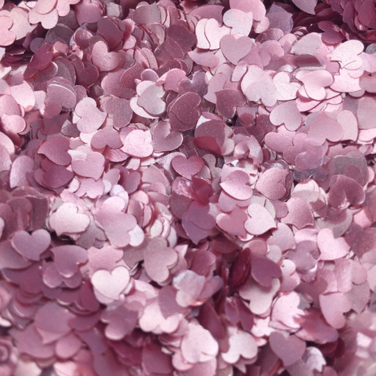 Luxury Pink Glitter Heart Sprinkles (Best Before 30 Sept 2022) - 5g / 0.17 oz