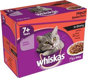 Whiskas 7+ Pouch Meat Selection CIG (4x12) - 726514