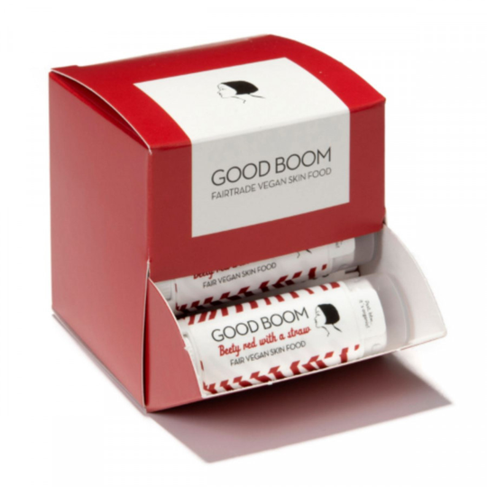 Good Boom Cdu Beety Red With A Straw Vegan Lip Balm - 4.25g x 15 - 98039