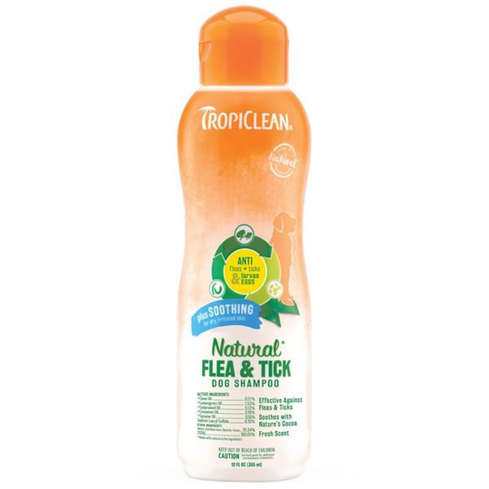 Tropiclean Natural Flea and Tick Shampoo plus Soothing 355ml - 261567