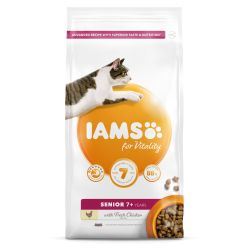 IAMS for Vitality Senior Cat Food with Fresh chicken - 10kg - 492355