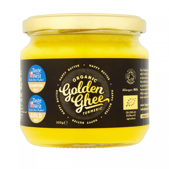 Happy Butter Award Winning Organic Golden Turmeric Ghee - 300g - 91347