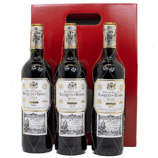 Marques De Riscal Reserva Rioja Gift Box - THREE BOTTLES