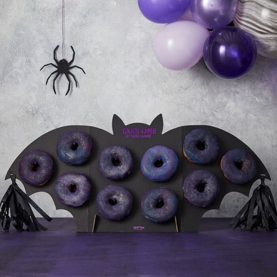 Black Bat Shaped Donut Wall