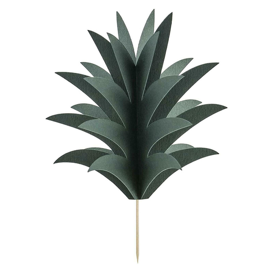 Amscan Hawaiian Party Decorations 3D Pineapple Leaves Cupcake Topper Food Picks