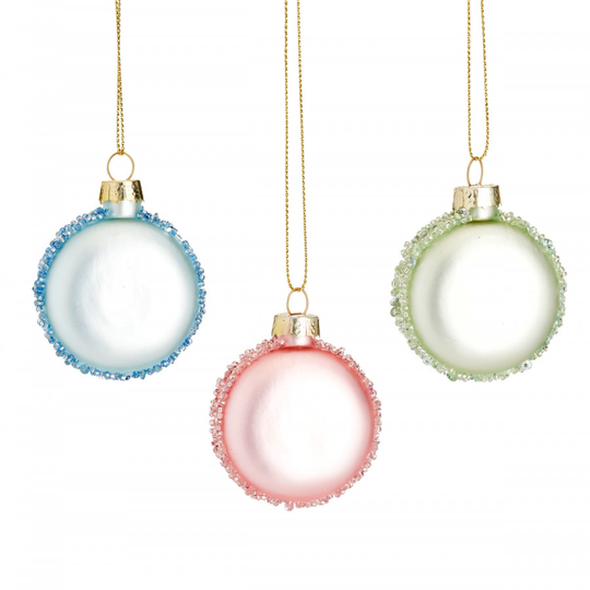 Macaroon - Set of 3 Hanging Christmas Decorations
