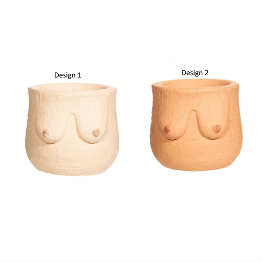 Sass & Belle On Trend Boob Shaped Planter Neutral Earth Tones Assorted Design