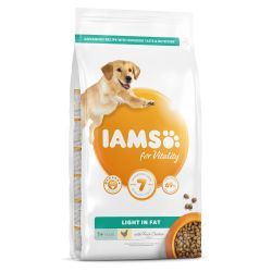 IAMS for Vitality Light in fat Dog food with Fresh chicken - 12kg - 492477