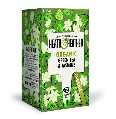 Heath & Heather Organic Green Tea & Jasmine - 20 Bags - 87740