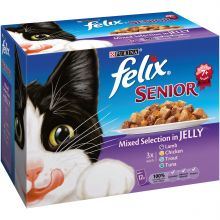 Felix Pouch Senior Chunks In Jelly 12pk - 100g - 382438