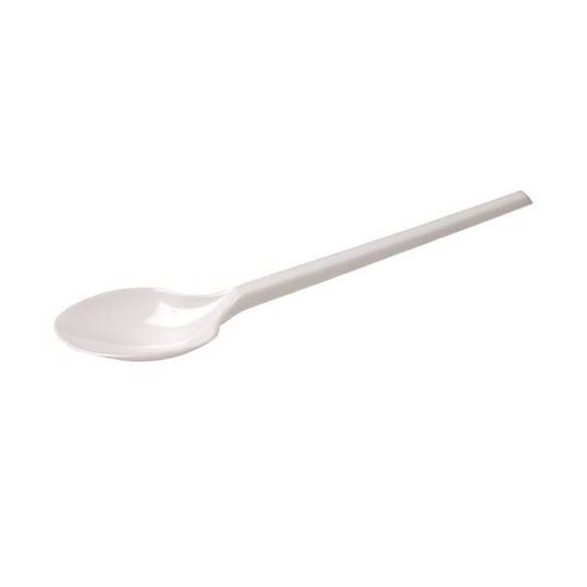 Plastic Dessert Spoon Wht Pk100 - CPD90168